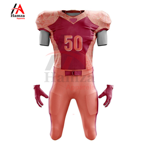 Uniformes de football américain personnalisés rouge et noir | 100% Polyester 180 GSM | Ensemble maillot et pantalon de sport sublimé - Product Image 5