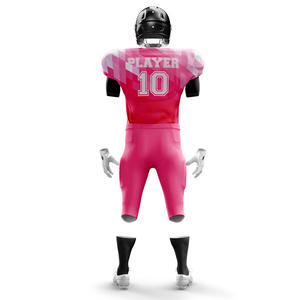 เสื้อฟุตบอลอเมริกันแขนสั้นผ้าโพลีเอสเตอร์100% ผ้าโพลีเอสเตอร์ปักลายด้วยการระเหิดดีไซน์ด้านหน้าแบบระบายอากาศ - Product Image 3