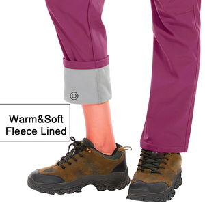 Pantalon softshell léger pour femme respirant imperméable coupe-vent pantalon d'extérieur parfait pour la randonnée, le trekking, le ski - Product Image 4