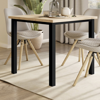 Emuca Marcos de Muebles de Acero Pintado, Patas Cuadradas y Marco Modelo 2047114 para Mesas de 50x50mm 750x750mm