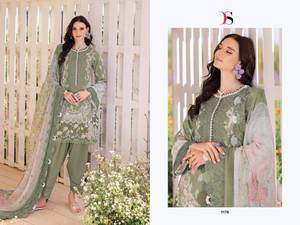 Salwar Kameez paquistaní bordado con parches algodón Dupatta trajes paquistaníes catálogo completo disponible a precio de mayorista - Product Image 3