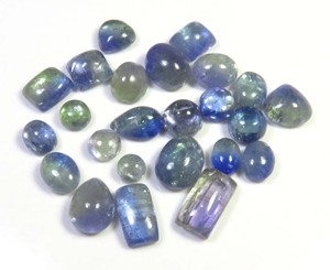 La mejor calidad 73cts Bio Tanzanita Piedra preciosa Forma mixta 24 piezas Lote Natural Cabujón liso 6-13mm Piedras preciosas sueltas - Product Image 5