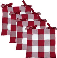 Coussins de chaise et de siège en coton Dobby tissé Texocraft pour toutes les saisons, avec attaches, écologiques et jetables – Vente en gros pour fabricants de mode