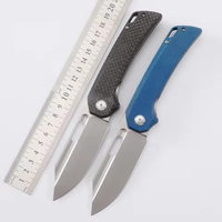 Couteau pliant de haute qualité avec lame en acier 14c28n usinée par CNC, manche en G10, système de roulement de haute qualité, couteau de poche