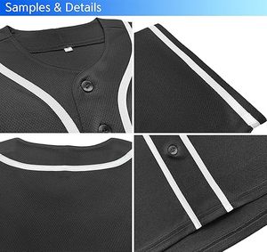 Maillot de baseball à manches courtes pour hommes, décontracté et boutonné, uniforme de sports d'équipe actifs pour vêtements de softball - Product Image 4