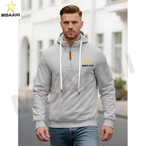 Pull à capuche en polaire pour hommes, manches longues, fermeture éclair, mode. - Product Image 2