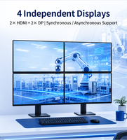 Computadora Industrial Delgada de 4P DC 12-28V con 6 COM, 8 USB3.1, 1 Ranura PCIe X16 y Tecnología de IA