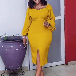 Elegante Vestido Largo Plisado Tipo Lápiz con Ajuste Cómodo y Cintura Natural - Product Image 3