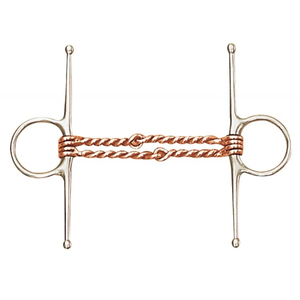 Bocado de alambre trenzado de mejilla completa con boquilla pulida para equitación, entrenamiento y uso ecuestre - Product Image 4