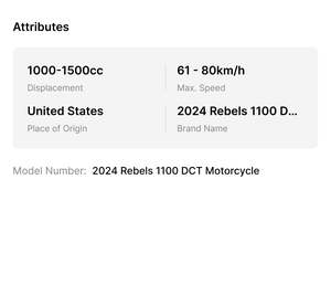Vente rapide - NOUVEAU 2024 - Moto Rebels 1100 DCT - Product Image 4