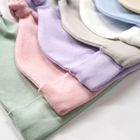 Nouveau Style bébé noeud chapeau solide 100% coton bébé chapeaux garçons filles sommeil casquettes unisexe enfants accessoires nouveau-né haut noeud casquettes
