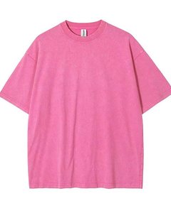 Camisetas de Punto con Estampado Lavado Ácido al por Mayor Directo de Fábrica, Alta Calidad 2024, Talla Grande, Logotipo Personalizado, 100% Algodón para Hombre - Product Image 4