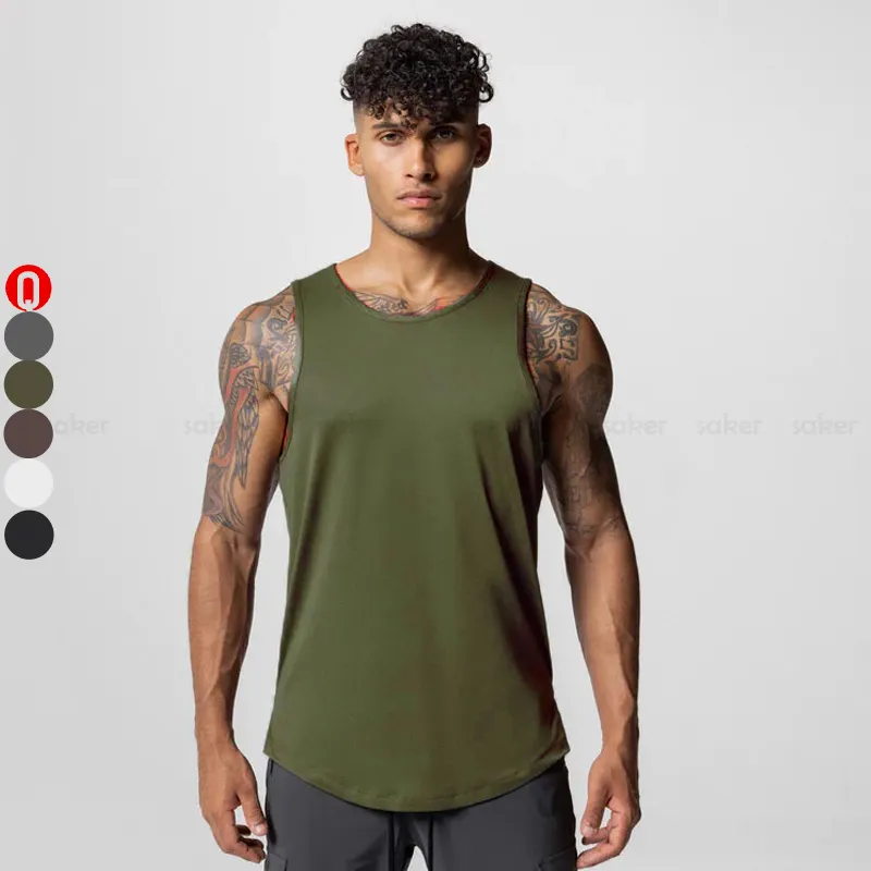 Breathable Men Mesh Loose Sleeveless White Tank Top Gym Fitness workout tank tops for men