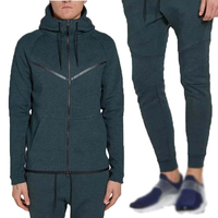 Ensemble de survêtements et sweats à capuche pour hommes en coton épais de haute qualité, motif uni avec logo imprimé, collection hiver