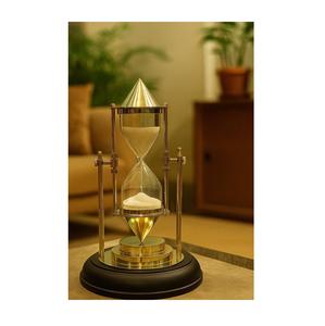 Sablier en métal rustique, style vintage, décoration d'accentuation pour la maison, le bureau, la table, l'affichage de sable, design chaleureux - Product Image 1