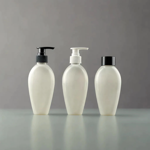 Botellas cosméticas de colores personalizadas de lujo de 300ml botella de champú personalizada con bomba de prensa o tapa abatible - Product Image 6