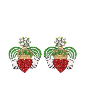 ต่างหูคริสต์มาสทรงมงกุฎสวยงาม สแตนเลสประดับเพชรซิรคอน รูปต้นไม้และดาว เครื่องประดับสำหรับเทศกาล - Product Image 6