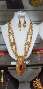 24K Plaqué Or Vintage Comores Mayotte Ensemble de Bijoux USA France Collier Boucles D'oreilles Bracelets En Cuivre Cadeau De Mode pour Elle et Lui - Product Image 5