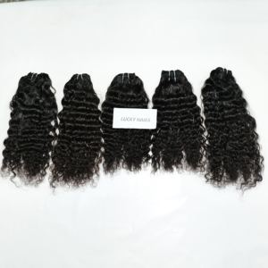 Extensiones de cabello humano Remy indio sin procesar virgen 100%, paquete de ondas de agua profunda rectas sueltas, 8-32 pulgadas, 100g - Product Image 2