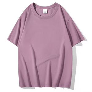 Fabricant de gros T-shirt à épaules tombantes de couleur unie 100% coton 250 g/m² avec logo - Product Image 4