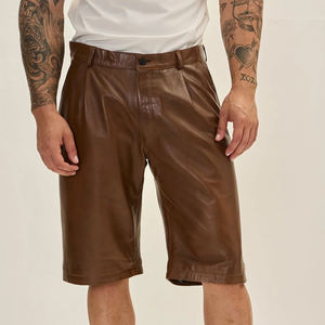 OEM ODM Service Prix de gros Shorts en cuir pour hommes Nouveauté Produit Shorts en cuir pour hommes en vente en ligne - Product Image 1