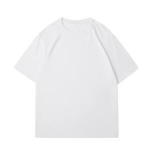 OEM broderie personnalisée logo design 200g pur coton à manches courtes hommes T-Shirt couleur unie personnalisé coupe ample imprimé Tshirt - Product Image 6