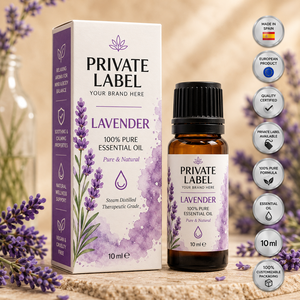 Huile essentielle de lavande pure à 100 %, marque privée, 10 ml, OEM |   Huile Essentielle Naturelle pour Soins de la Peau et des Cheveux |   Espagne UE - Product Image 1