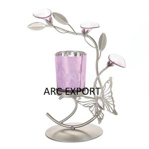 Décoration de conception standard fantaisie dernière avec conception de papillon et décoration de fleur de luxe nouveau bougeoir pour la meilleure vente - Product Image 1