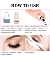 Colle pour extensions de cils de marque privée, sans latex, colle coréenne pour cils