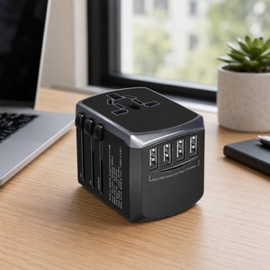 Adattatore Universale da Viaggio Europeo Portatile con 4 Prese AC e 4 Porte USB (Tipo-C) Caricatore Rapido 16A 220-250V in Materiale ABS - Product Image 2