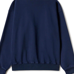 Unisex Blue Cotton Blended Fleece <b>Sweatshirt</b> Custom Oversized Pullover Crewneck Plain Streetwear Casual Warm Winter Jumper - Product Image 6