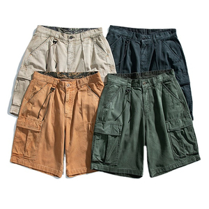 กางเกงกีฬาขาสั้นเอวกลางผ้าคอตตอนแบบถักมีเชือกผูกปิดแนวสตรีทฮิปฮอปแบบกำหนดเอง - Product Image 2