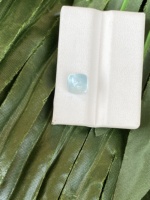 Piedra Preciosa Suelta de Aguamarina Natural de 2.35 Quilates, 7mm, Forma de Cojín, Color y Calidad Excelentes para Joyería