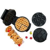 Machine à pain mini pour petit-déjeuner, appareil ménager 3-en-1, gaufrier, plaque chauffante électrique amovible et lavable, pour sandwichs
