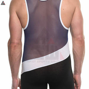 Combinaisons de lutte décontractées en tricot sur mesure respirantes 100% coton Matériel durable Prix bas Combinaisons pour hommes - Product Image 6