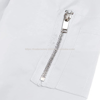 Gute Qualität White Flight Bomber jacke Männer Taslan 100% Polyester Stoff Bomber jacke Großhandel Bulk Bomber jacke Best To Sell
