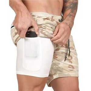 Pantalones cortos de entrenamiento para hombre, 100% algodón, ligeros, de secado rápido, que absorben la humedad, transpirables, antiarrugas, gimnasio, entrenamiento, trotar, deportes - Product Image 6