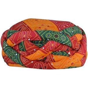 Holi Rajasthani Traditionnel Pagdi Safa Turban Indien pour Mariage Mehandi Holi Fonction Décoration Taille Libre - Product Image 1