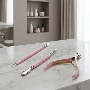MORGANS INDUSTRIES Professional Stainless Steel Cuticle Nipper Sharp Blades Wide Jaw Opening Durable Toenail Pink Handle Nails - Product Image 4