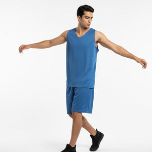 Ensemble de maillots de basket-ball sublimés pour hommes, uniforme d'équipe, conception de logo personnalisée en usine OEM, 100% polyester respirant, séchage rapide, sans manches - Product Image 6