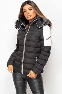 Conçu sur mesure femme doudoune à la mode hiver chaud manches longues respirant tissé Technique teint en plaine - Product Image 4