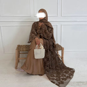 New <b>Abaya</b> Factory OEM/ODM Dubai <b>Abaya</b> Luxury EID Islamic Kimono Muslim <b>Women</b> Dress 3D Textured Floral Modest Gorgeous <b>Abaya</b> - Product Image 2