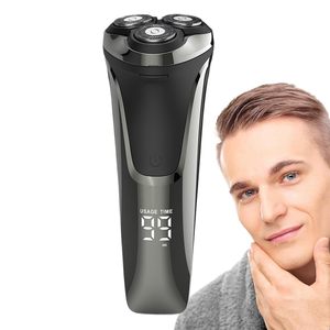 Rasoir électrique rotatif pour hommes, tondeuse à barbe humide/sèche, triple lame, rechargeable, lavable, IPX7, affichage numérique, portable - Product Image 1