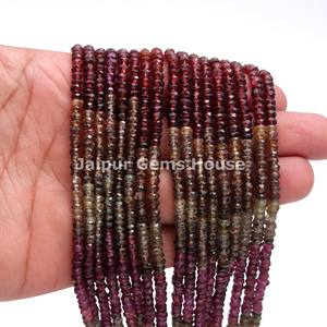 Venta caliente mejor calidad 3-4mm Natural Tdra zafiro facetado Rondelle forma cuentas de piedras preciosas para pulsera Fabricación de joyas piedra - Product Image 2