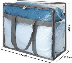 Высококачественная Современная подушка из ПВХ на заказ, стеганая сумка с молнией, многоразовые мешки для хранения с ручками