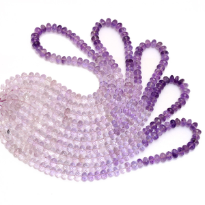 AAA+ Amethyst Gemstone 7mm-8mm Faceted Rondelle <b>Bead</b> Natural Multi Amethyst Semiprecious Gemstone Shaded <b>Loose</b> <b>Beads</b> For Jewelry - Product Image 4