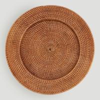 Tissé à la main rond en osier rotin Charge assiettes napperons pour la décoration pour Restaurant mariage assiettes de service vaisselle Vietnam