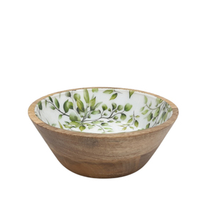 Attractive Design Wooden Bowl and Meena Work Kitchenware Bowl High Quality Round Shape Solid Brass <b>Tabletop</b> Dinnerware Bowl - Product Image 3