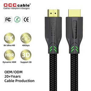 Cable <span class=keywords><strong>HDMI</strong></span> 2.1 de 8K, 48 Gbps, Ultra Alta Velocidad, 8K60Hz, 4K120Hz, 10K HDR, Cable <span class=keywords><strong>HDMI</strong></span> Trenzado de Nailon para PS5, Xbox, Apple TV, Proyector, Monitor - Product Image 1