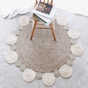 Wicker Handwoven <b>Seagrass</b> Round Area <b>Rug</b> From Vietnam - Product Image 1